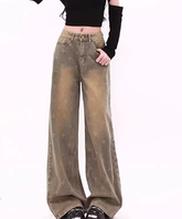 Y2K-Jeans mit niedrigem Bund und Stern